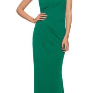 Betsy & Adam Emerald One-Shoulder Dress